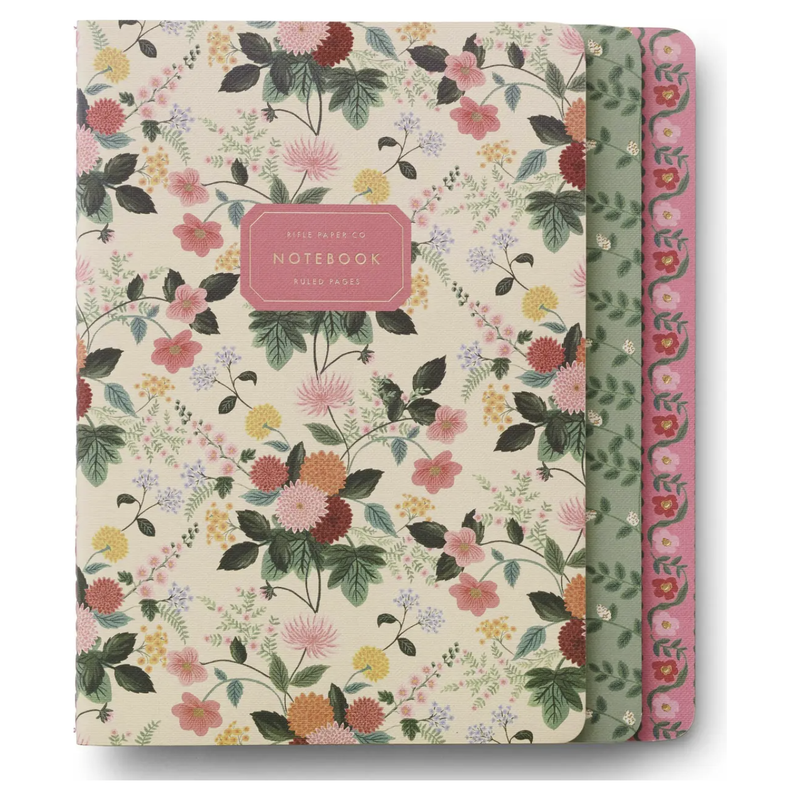 Rifle Paper Dahlia Assorted Set of 3 Notebooks