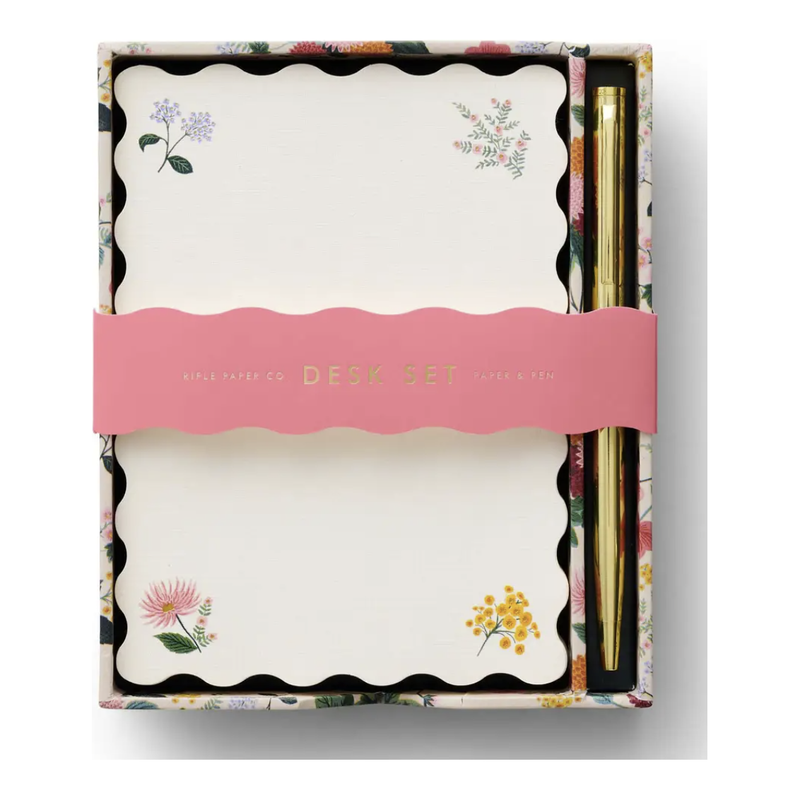 Rifle Paper Dahlia Note Writing Set with Pen