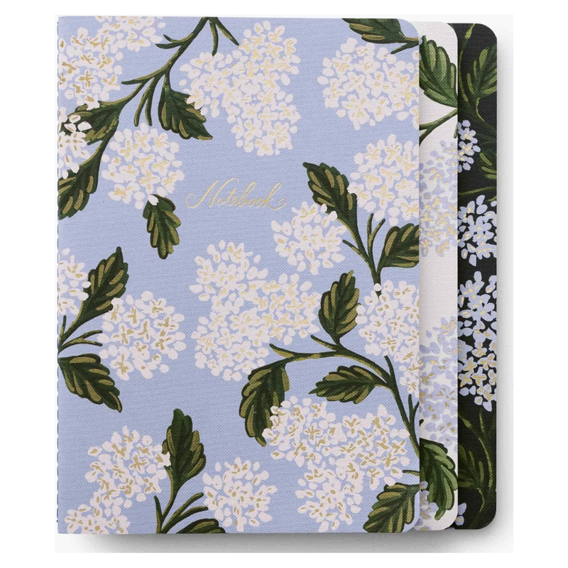 Rifle Paper Assorted Set of 3 Hydrangea Notebooks