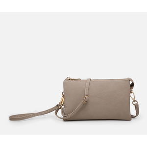 Riley Grey Taupe Crossbody Wristlet