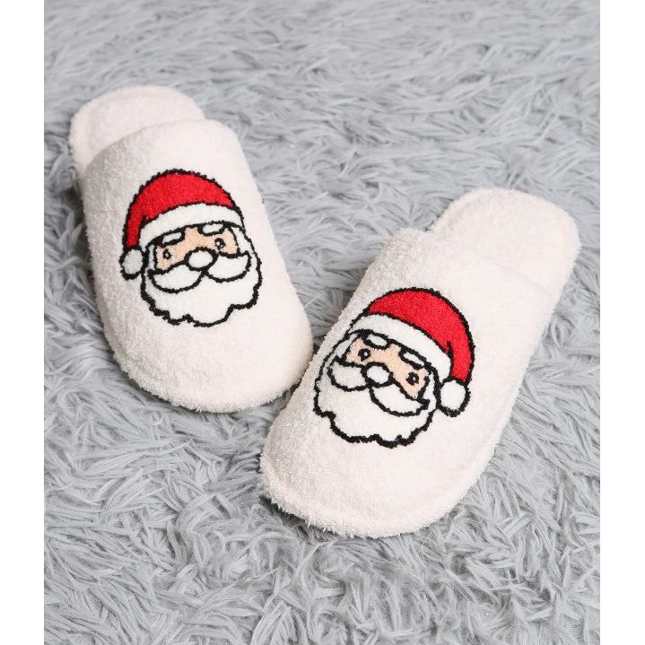 Santa Embroidered Luxury Soft Slippers