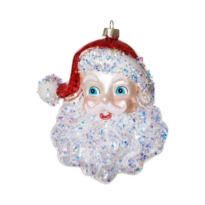 Santa Glass Ornament