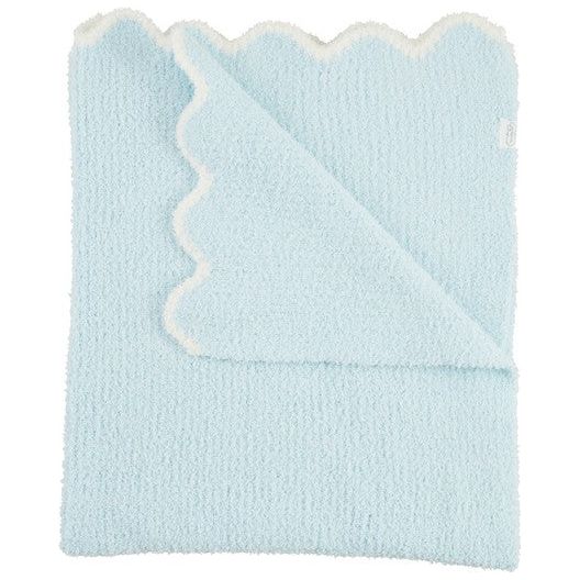 Scallop Chenille Blanket - Blue