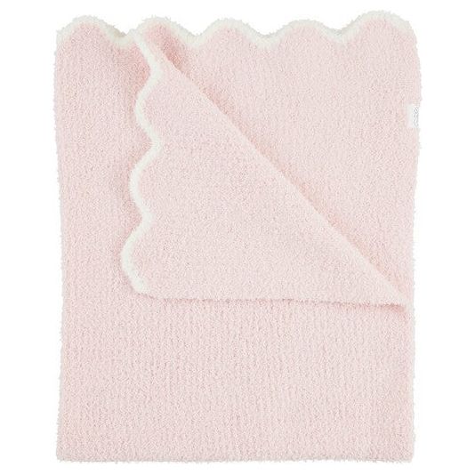 Scallop Chenille Blanket - Pink