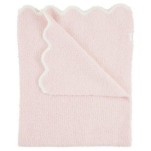 Scallop Chenille Blanket - Pink