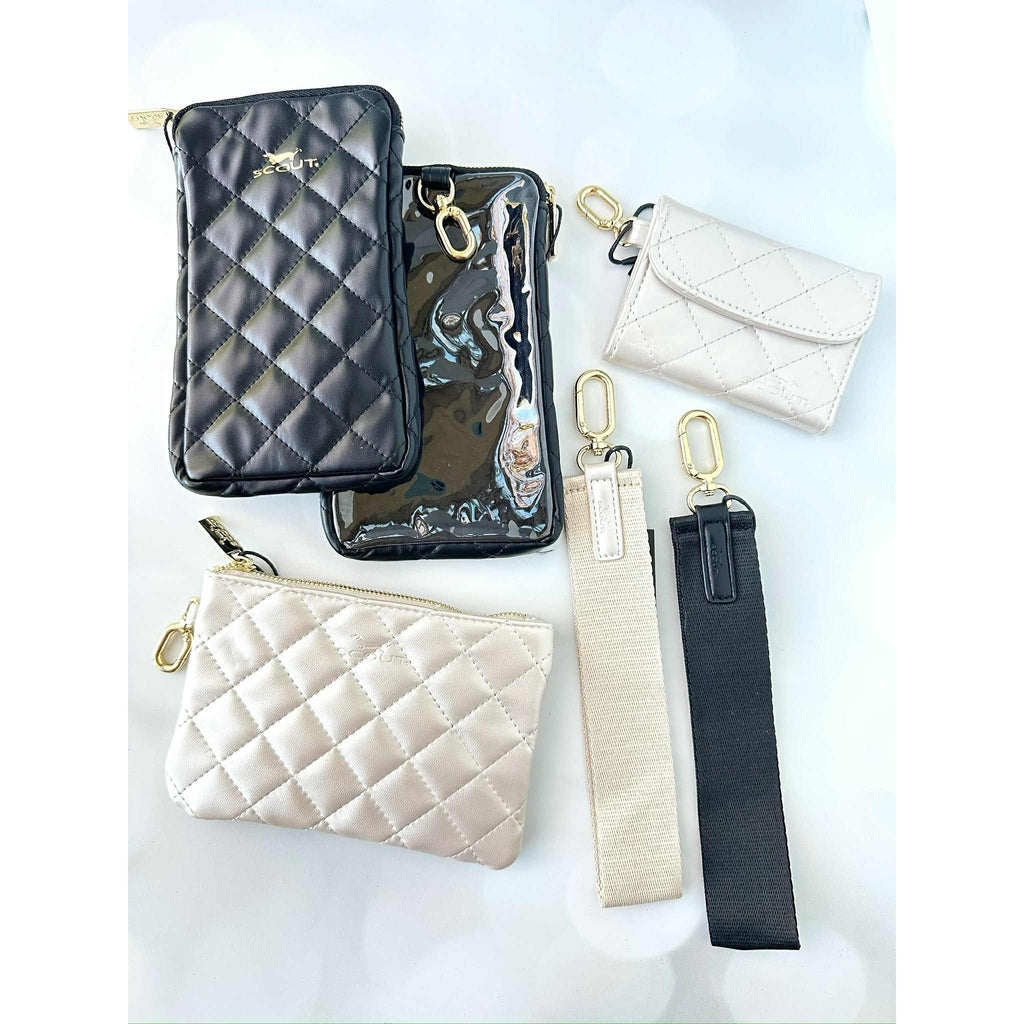 SCOUT Carly Pouch - Champagne Quilted