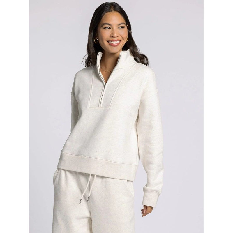 Serenity Fleece 1/4 Zip Pullover - Heather Oatmeal