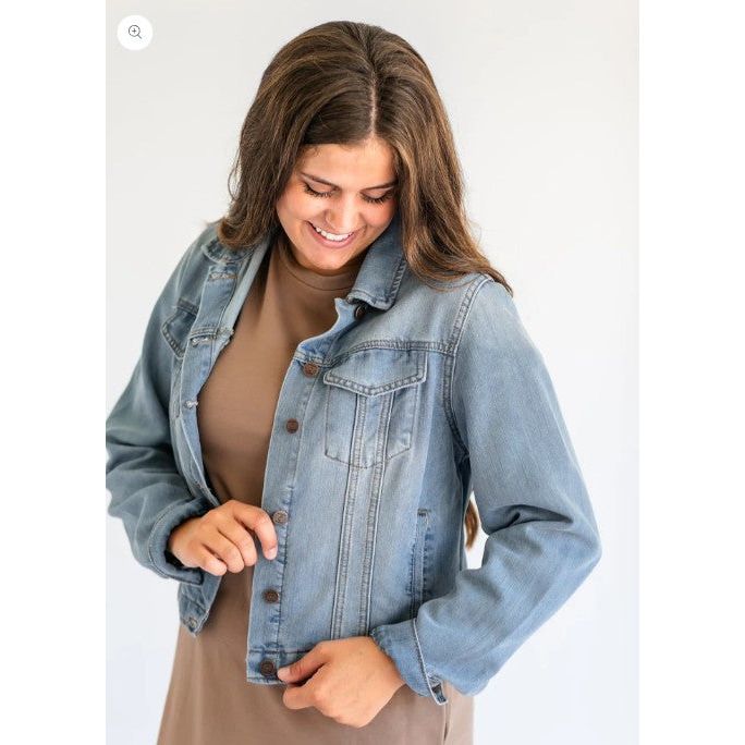 Shea Lightweight Denim Jacket - Blue