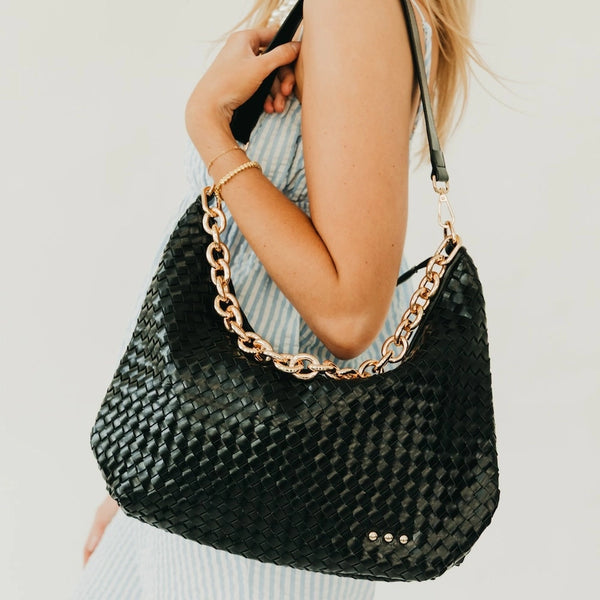 Sienna Slouchy Woven Shoulder Bag | Cream main image 1
