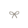 Bow Stud Earrings - Silver