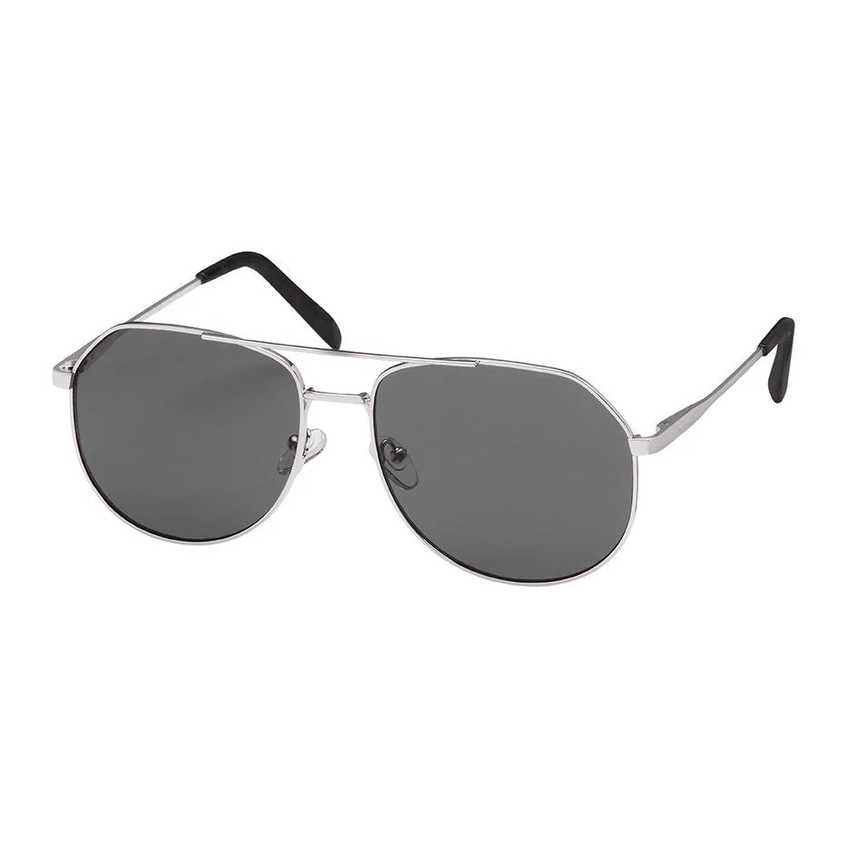 Weekend Square Aviator Sunglasses - Silver Frame/Smoke Lense