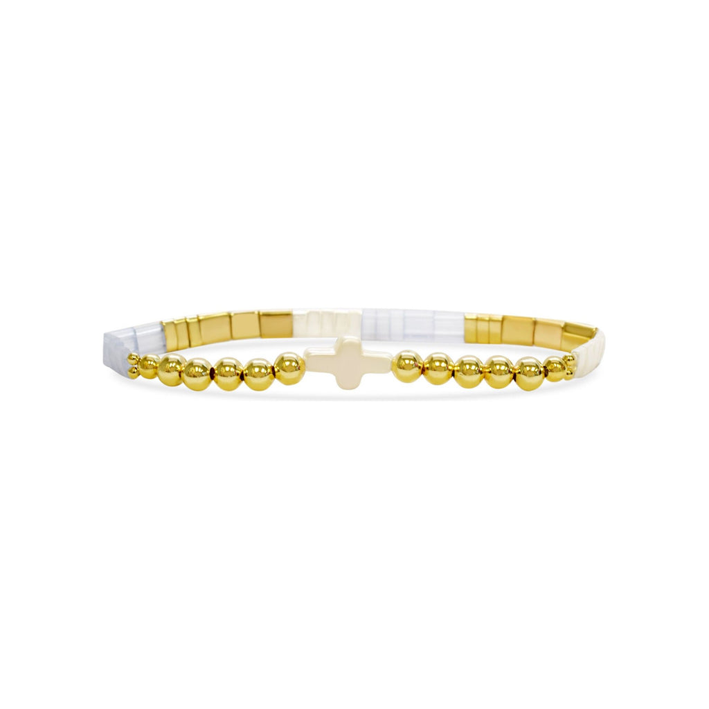2 Corinthians 5:7 - Morse Code Tila Beaded Bracelet