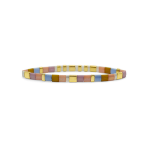 MAMA - Morse Code Tila Beaded Bracelet