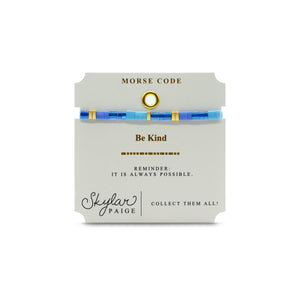 BE KIND- Morse Code Tila Beaded Bracelet