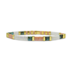 BEAUTIFUL - Morse Code Tila Beaded Bracelet