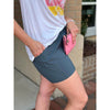 Gloria Drawstring Pocket Active Shorts - Slate
