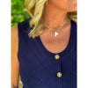 Amy Sleeveless Knit Sweater Vest - Navy