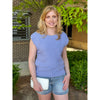 June Sleeveless Textured Top - Periwinkle