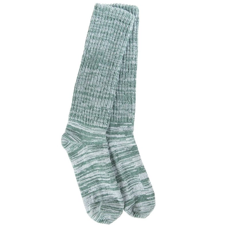 Slub Slouch Crew Socks - Spruce