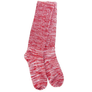 Slub Slouch Crew Socks - Peppermint