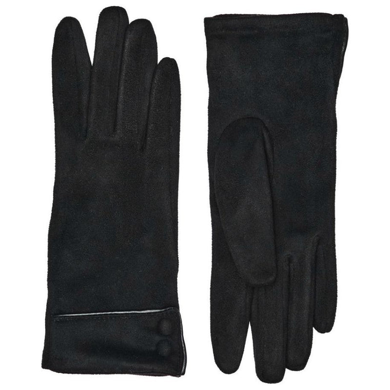 Fashion Touch Screen Glove with Buttons - Black