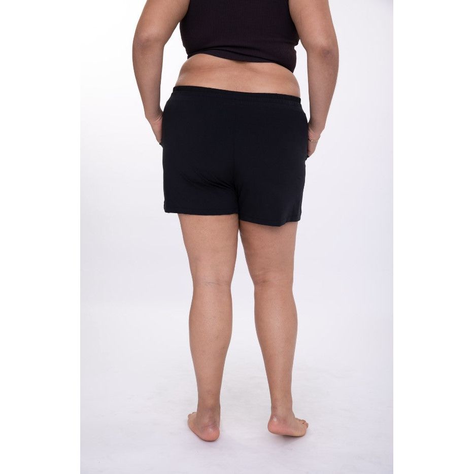 Sonya Plus Athleisure Shorts - Black - FINAL SALE