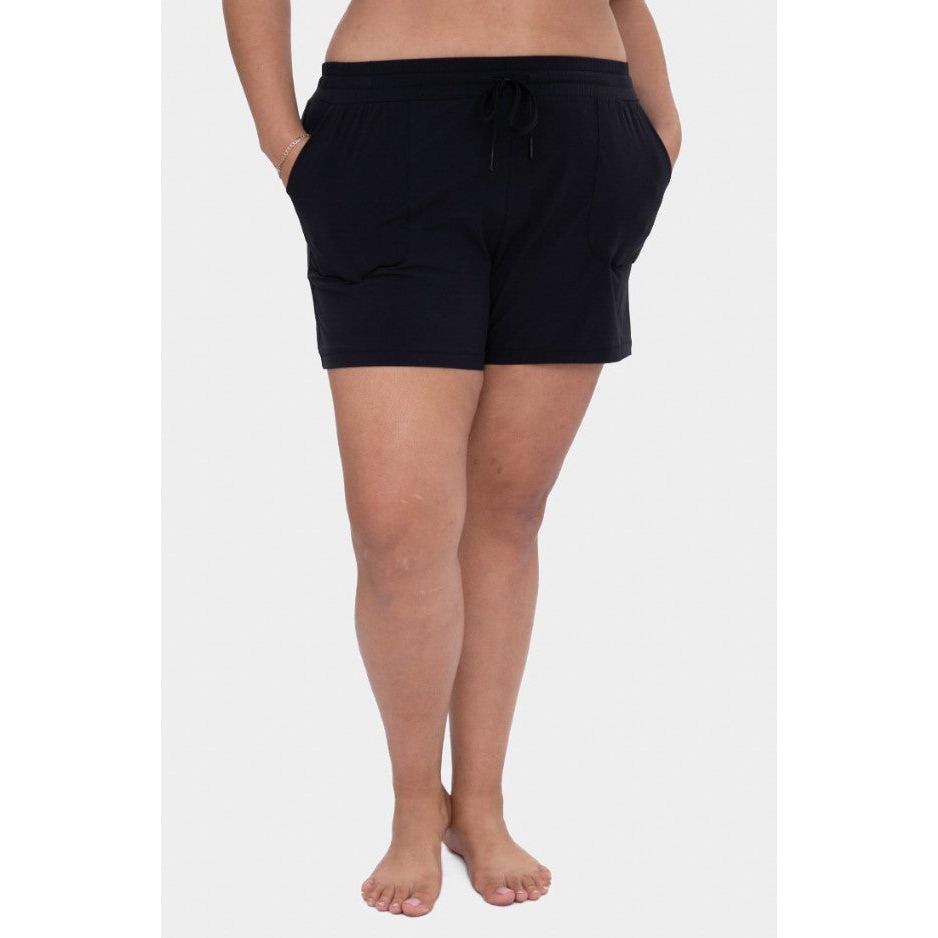 Sonya Plus Athleisure Shorts - Black - FINAL SALE