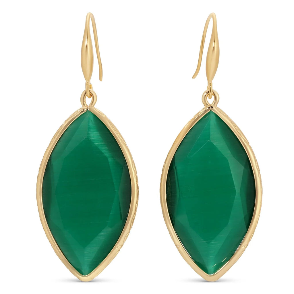 Jordan - Stone Earrings -Teal