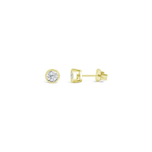 Stia Jewelry - 1ct CZ Bezel Stud Earring -Gold