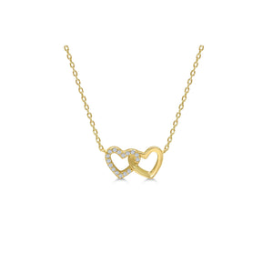 Stia Jewelry - A Charming Story - Hearts Connected Necklace (Gold)