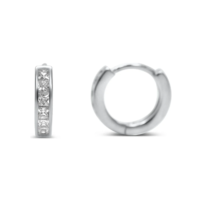 Stia Jewelry - CZ Channel Huggie (Silver)