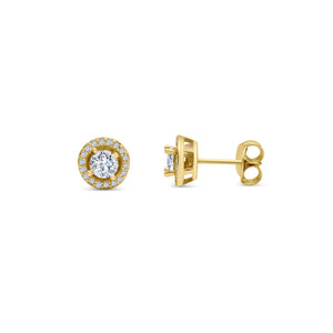 Stia Jewelry - Dress Up Earring Clear CZ - Gold