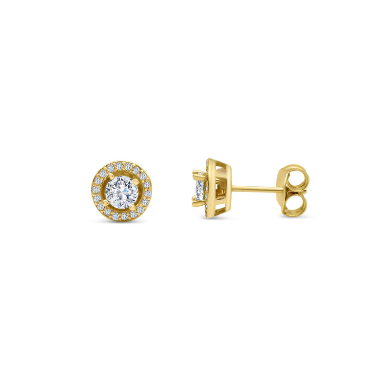 Stia Jewelry - Dress Up Earring Clear CZ - Gold