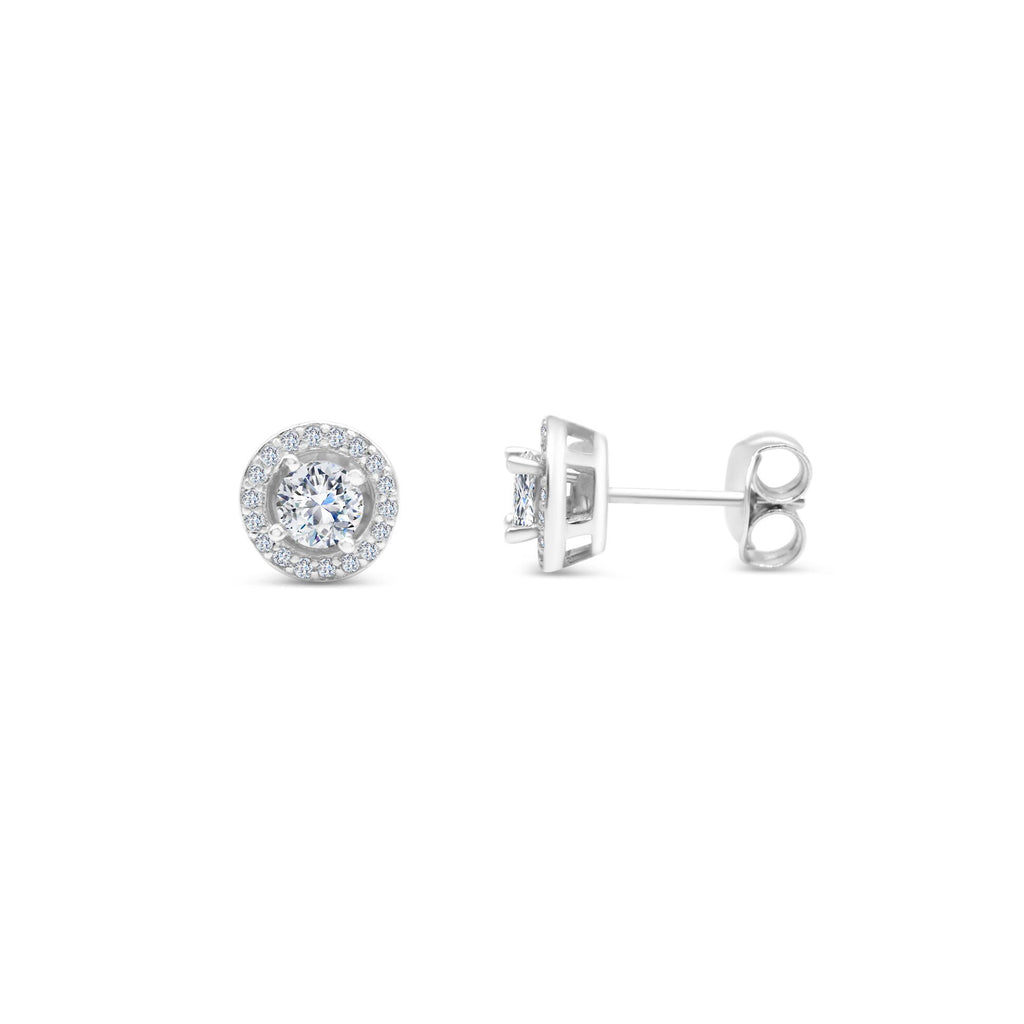 Stia Jewelry - Dress Up Earring Clear CZ - Silver