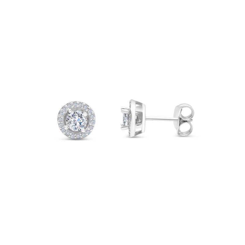 Stia Jewelry - Dress Up Earring Clear CZ - Silver