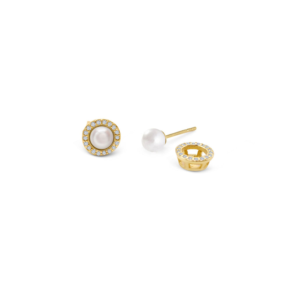 Stia Jewelry - Dress Up Earring Pearl - Gold
