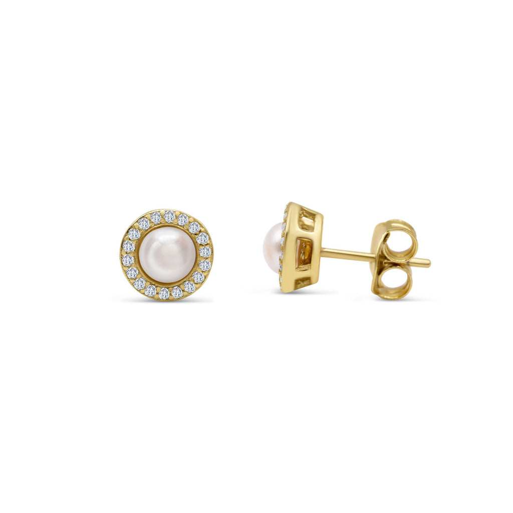 Stia Jewelry - Dress Up Earring Pearl - Gold