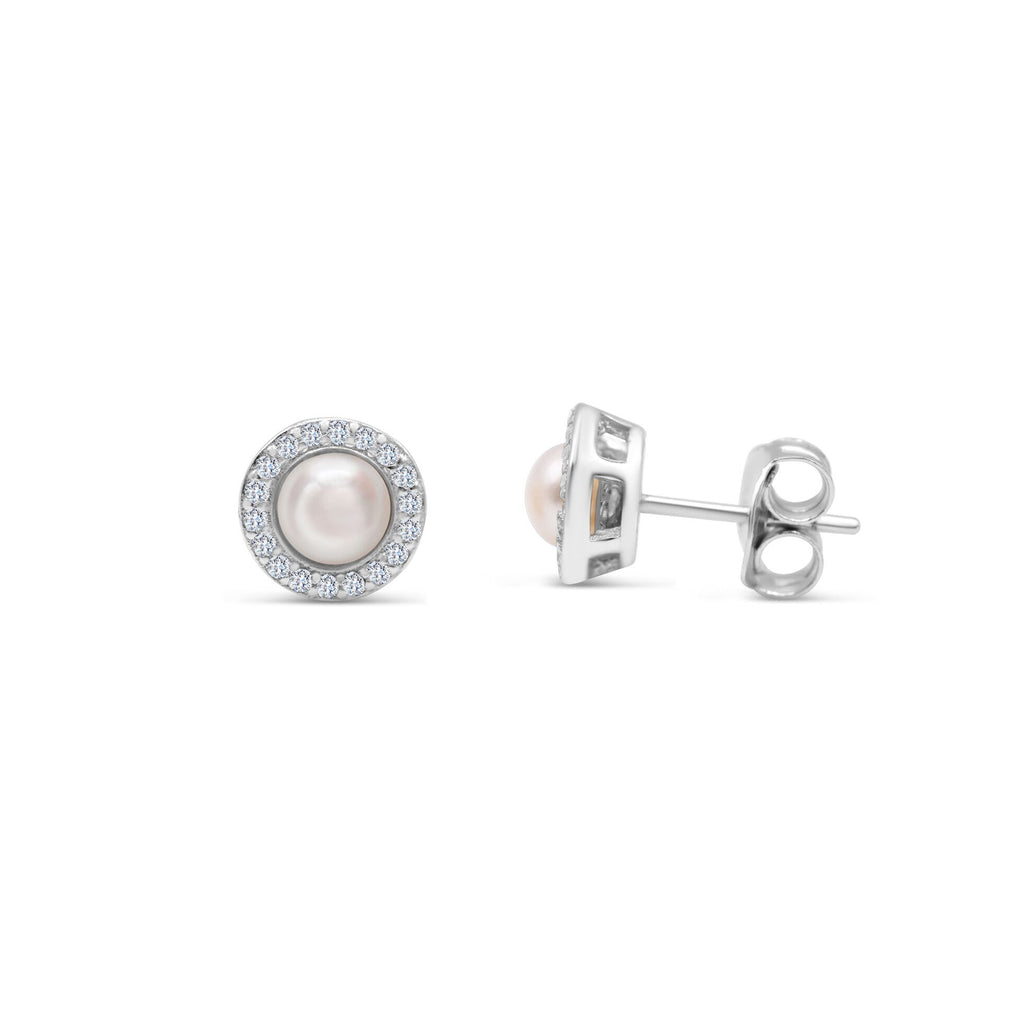 Stia Jewelry - Dress Up Earring Pearl - Silver