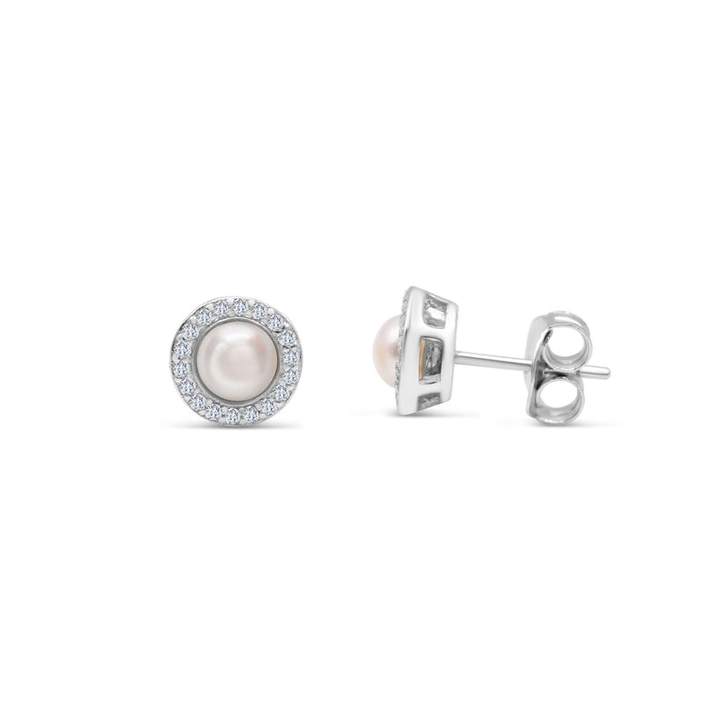 Stia Jewelry - Dress Up Earring Pearl - Silver
