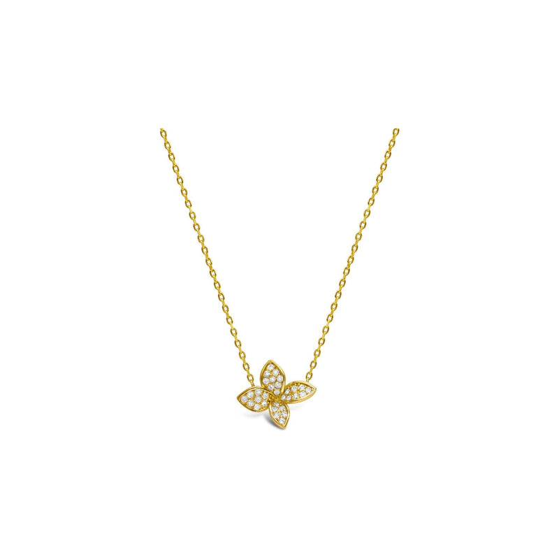 Stia Jewelry - A Charming Story - Pave CZ Petal Necklace (Gold)