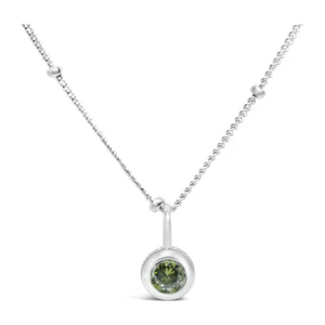 Stia Jewelry - August Birthstone Necklace (Silver)