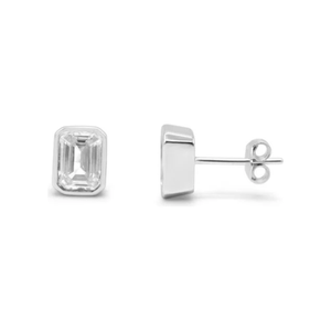 Stia Jewelry - Bezel Baguette Stud Earring