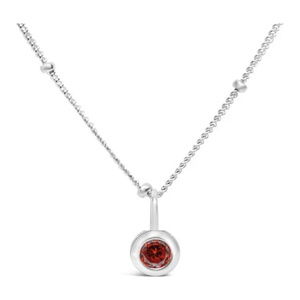 Stia Jewelry - January Birthstone Necklace (Silver)