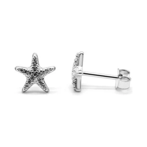 Stia Jewelry - Pavé Dancing Starfish Earring (Silver)