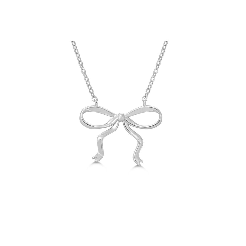 Stia Jewelry - Knot Bow Necklace (Silver)