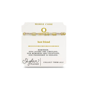 BEST FRIEND - Morse Code Tila Beaded Bracelet