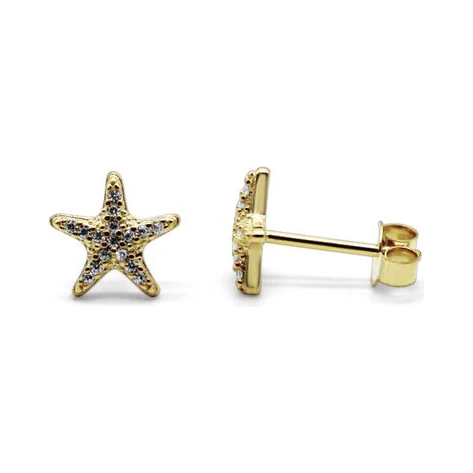 Stia Jewelry - Pavé Dancing Starfish Earring (Gold)