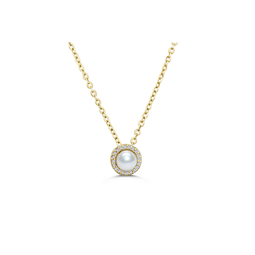 Stia Jewelry - Pearl Halo Necklace (Gold)