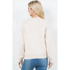 Lysa Striped Button Up Sweater - Taupe