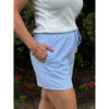 Arizona Twin Stripe Cotton Blend Shorts - Blue Stripe